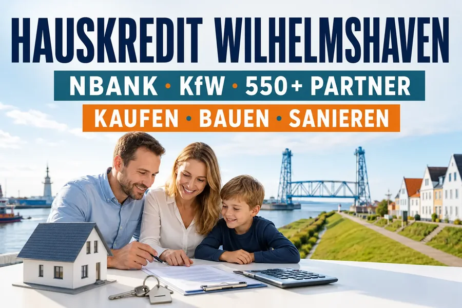 Baufinanzierung Wilhelmshaven und Ostfriesland. Immobilienfinanzierung mit dem zinslosen NBank-Darlehen und KfW-Programmen für Klinkerhäuser an der Küste