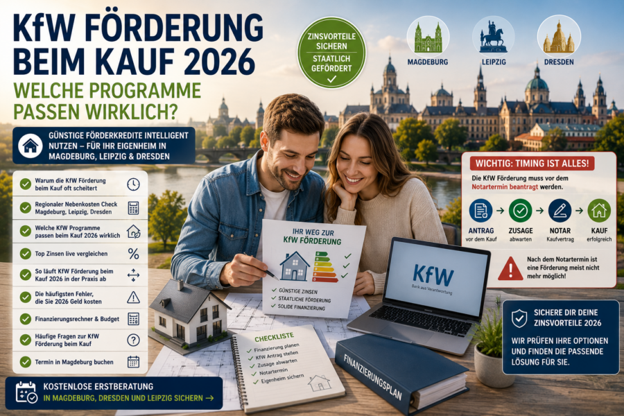 KfW Förderung beim Hauskauf und Wohnungskauf in Mitteldeutschland
