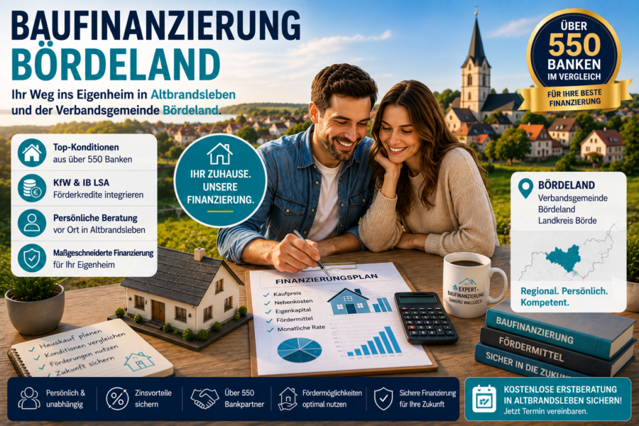 Hauskredit Biere, Eickendorf und Welsleben: Immobilienfinanzierung und Förderung beim Hauskauf in der Gemeinde Bördeland